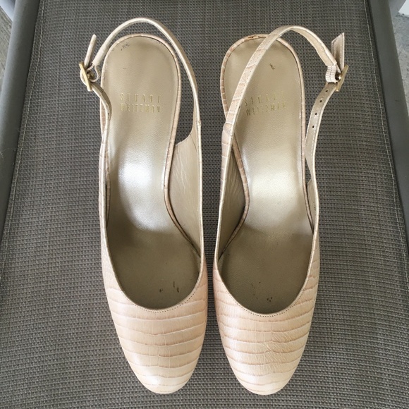 NEW Stuart Weitzman Snake Leather Platform Closed Toe Pumps - Picture 4 of 10